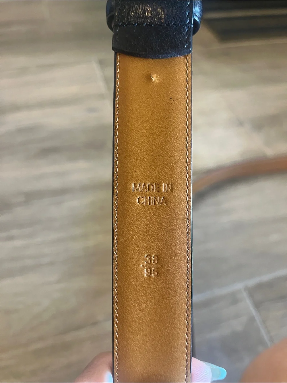 Polo by Ralph Lauren Black Leather Belt with Silver Buckle